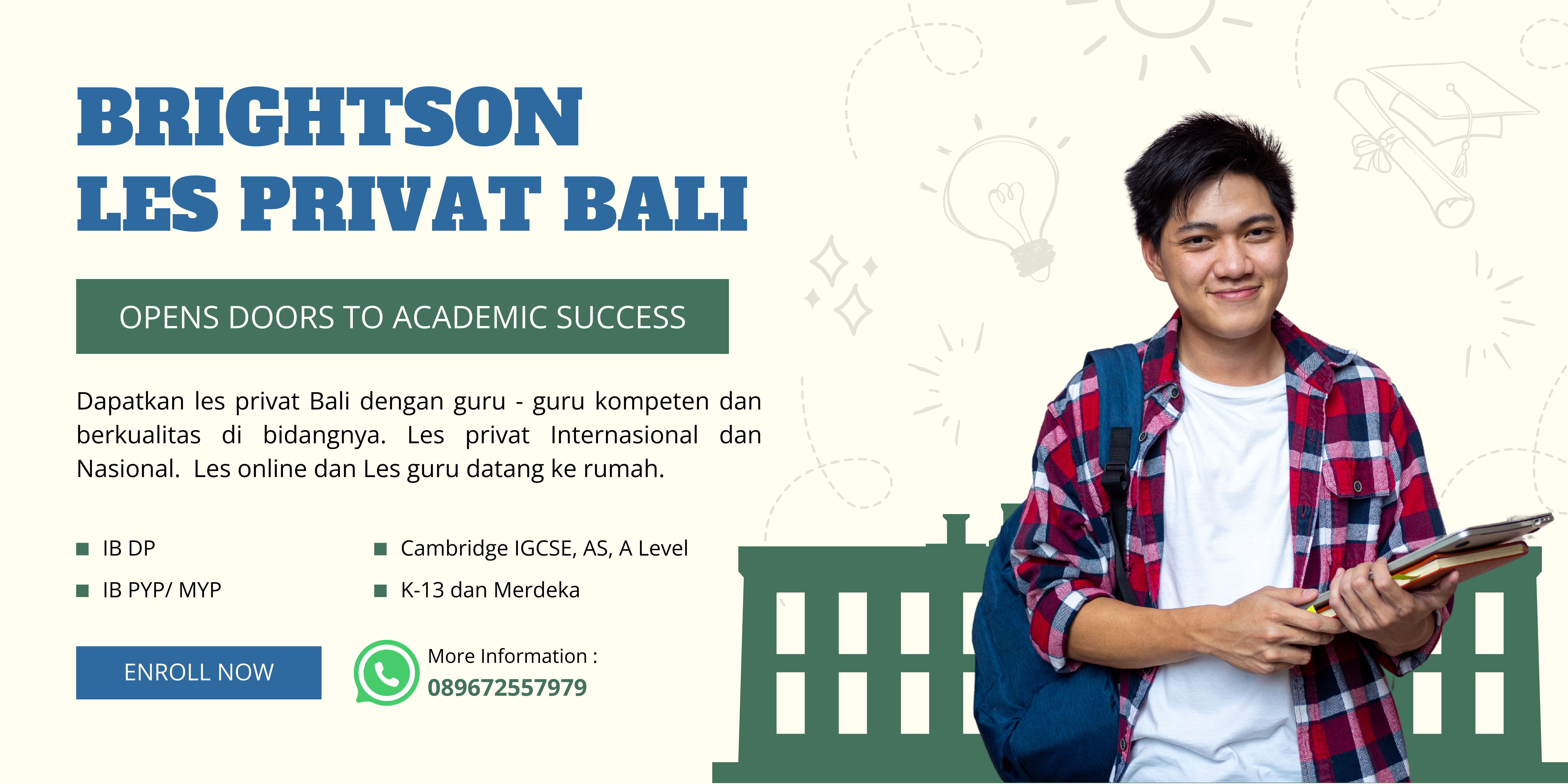 Les Privat Bali, Get ready for IB, Cambridge, SNBT, SIMAK UI, Les privat internasional