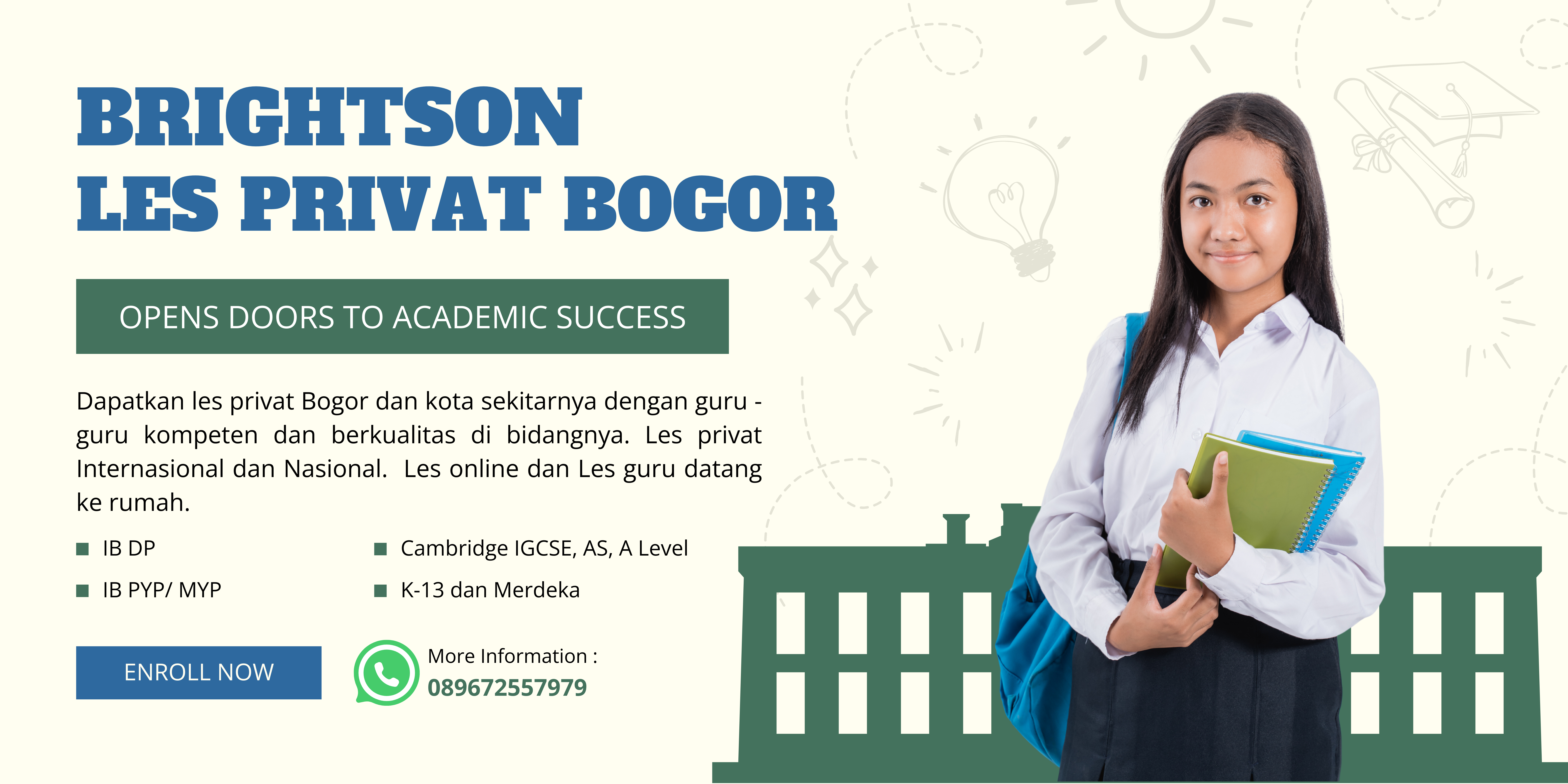 Les Privat Bogor, Get ready for IB, Cambridge, SNBT, SIMAK UI, Les privat internasional