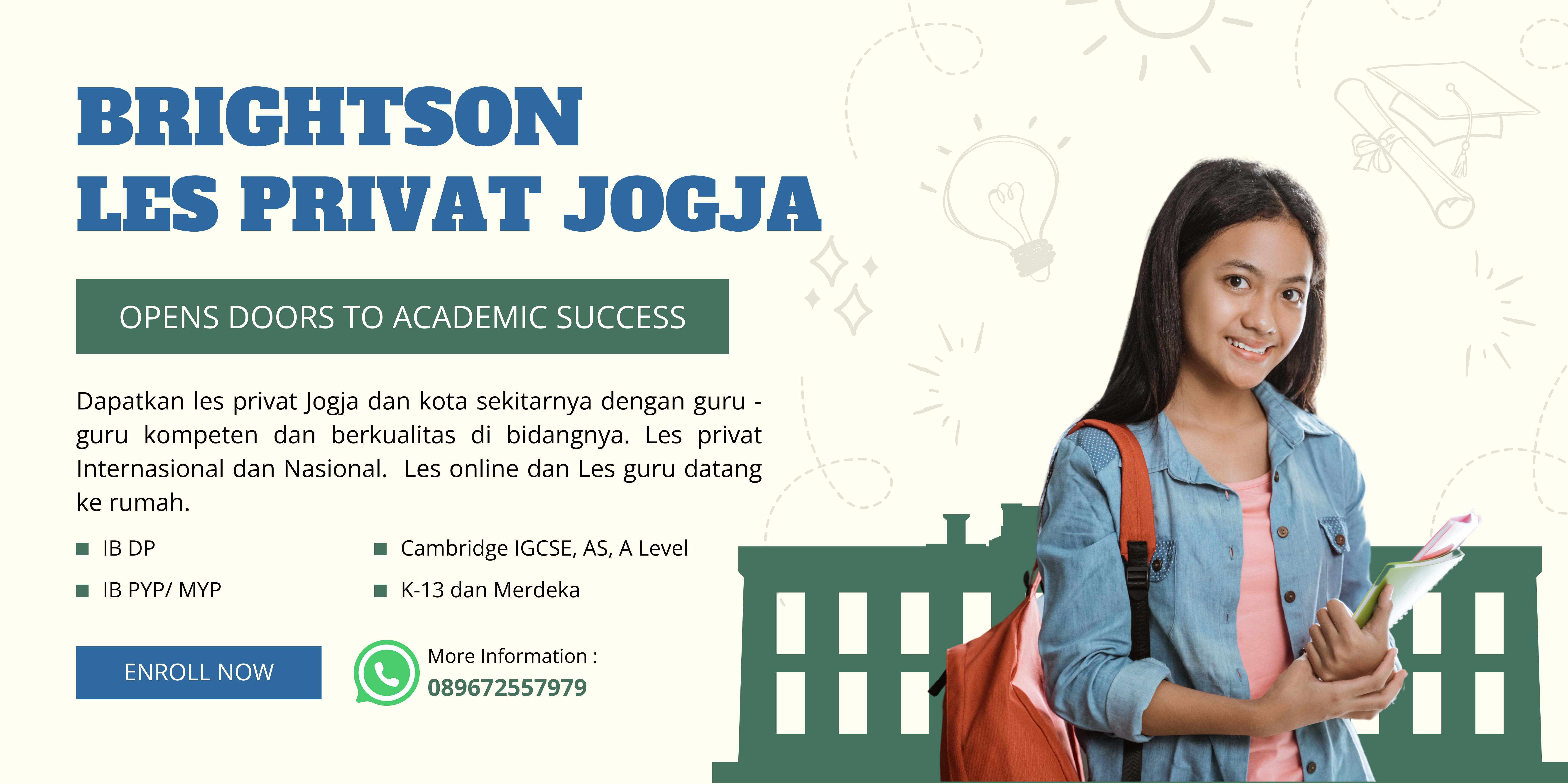 Les Privat Jogja, Get ready for IB, Cambridge, SNBT, UM UGM, Les privat internasional