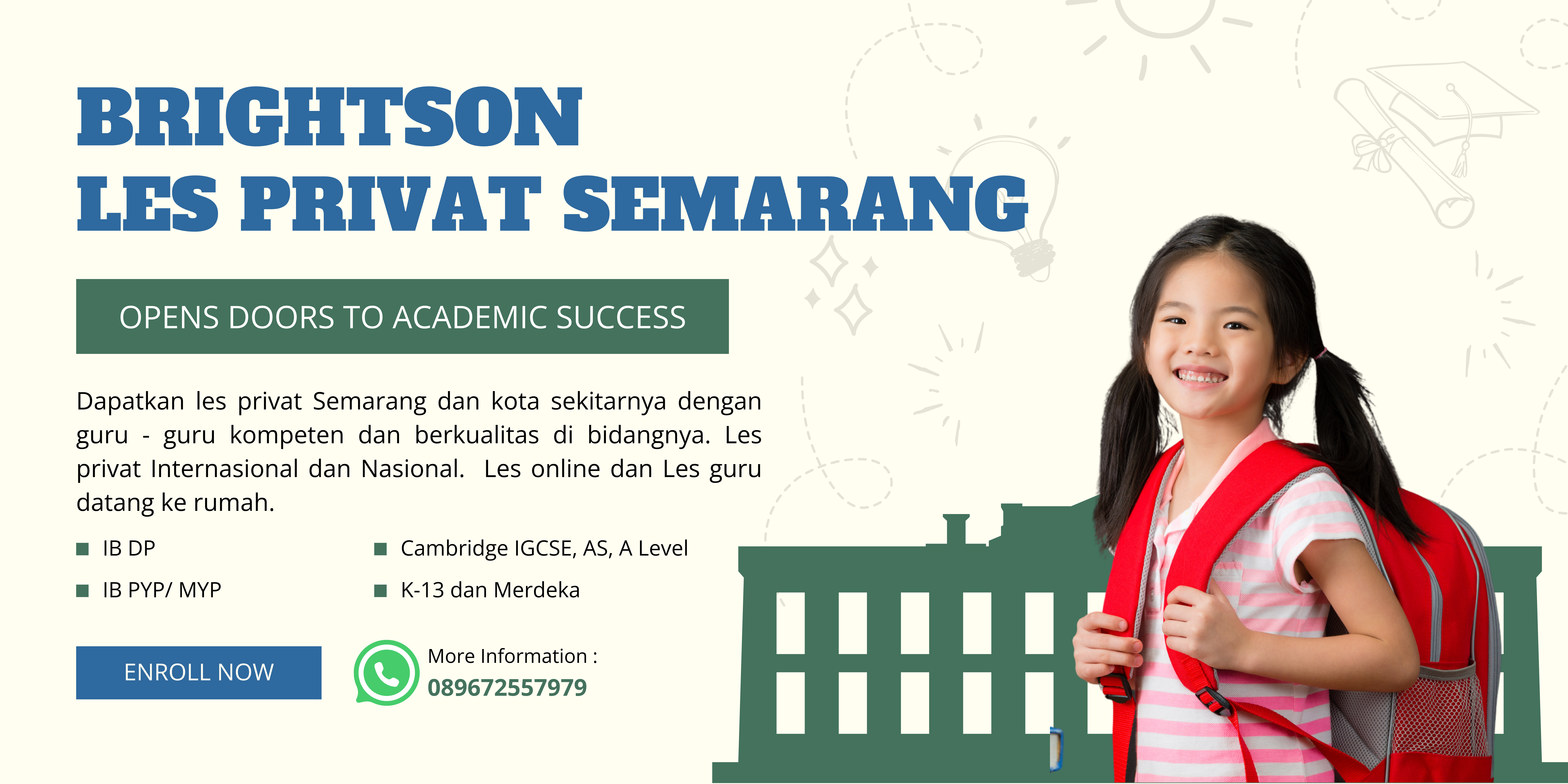 Les Privat Semarang, Get ready for IB, Cambridge, SNBT, SIMAK UI, Les privat internasional