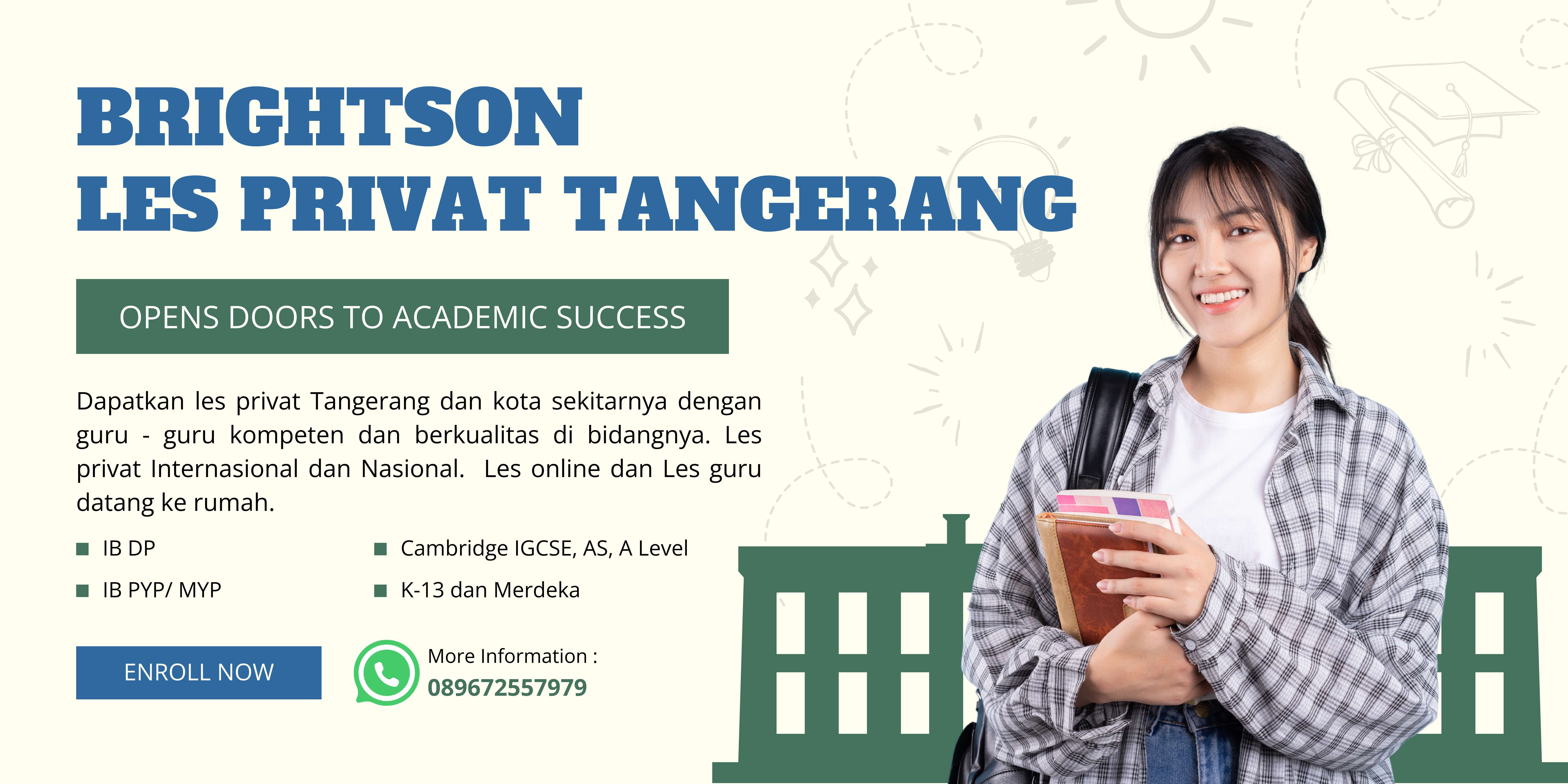 Les Privat Tangerang, Get ready for IB, Cambridge, SNBT, SIMAK UI, Les privat internasional.